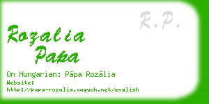 rozalia papa business card